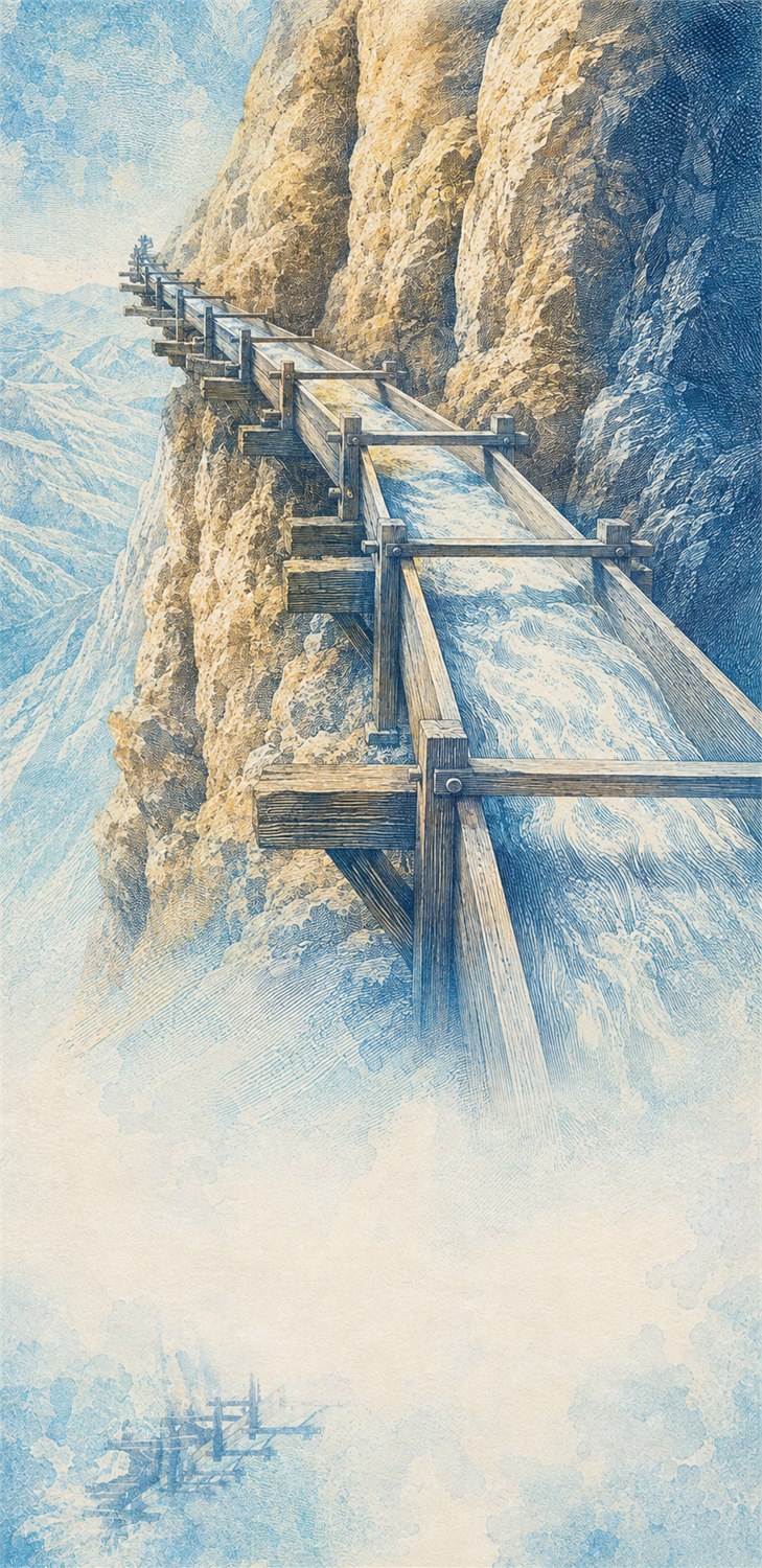 Illustration of a 100 CHF banknote (Swiss Franc), featuring Water.