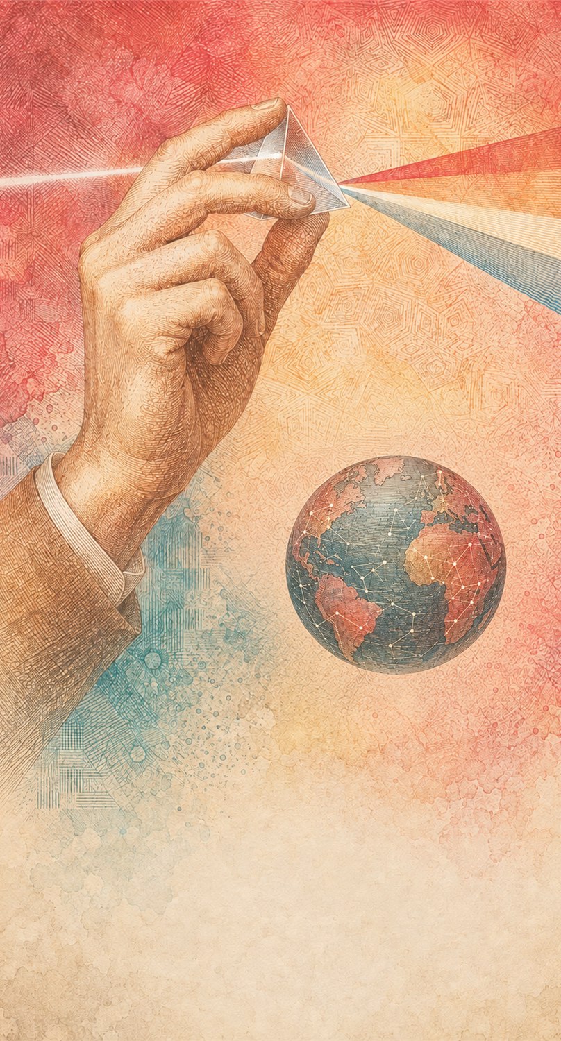 Illustration of a 20 CHF banknote (Swiss Franc), featuring Prism, film light and butterfly.