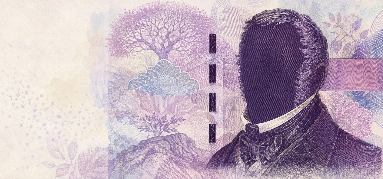 Illustration of a 1,000 CZK banknote (Czech Koruna), featuring František Palacký.