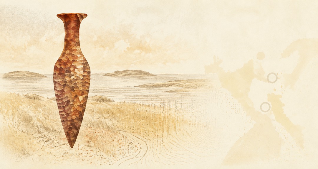 Illustration of a 100 DKK banknote (Danish Krone), featuring Hindsgavl Dagger.