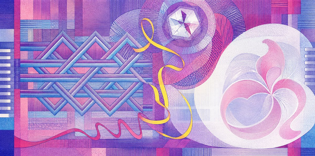 Illustration of a 10 HKD banknote (Hong Kong Dollar), featuring Polymer geometry.