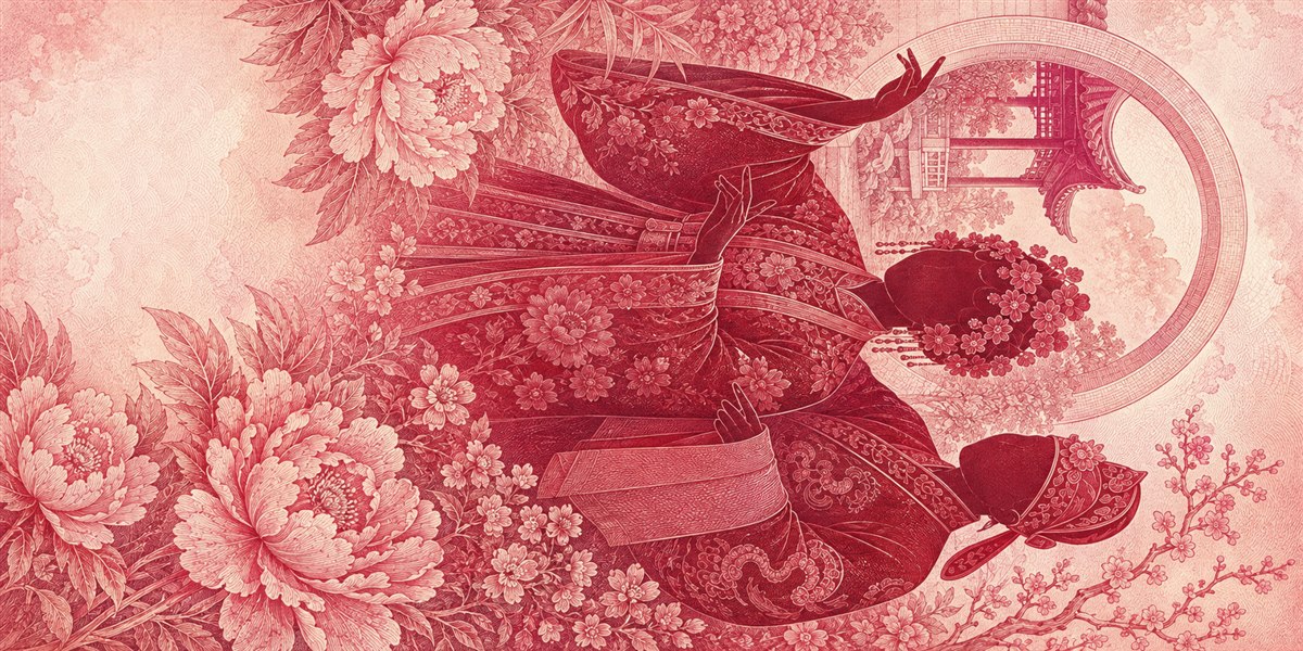 Illustration of a 100 HKD banknote (Hong Kong Dollar), featuring Cantonese opera.