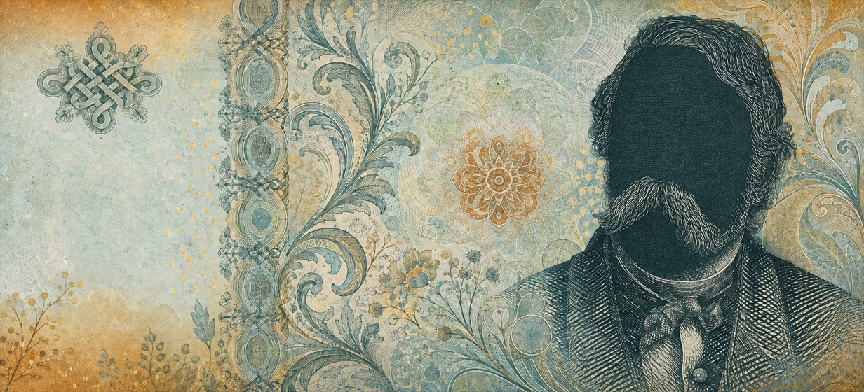 Illustration of a 20,000 HUF banknote (Hungarian Forint), featuring Ferenc Deák.