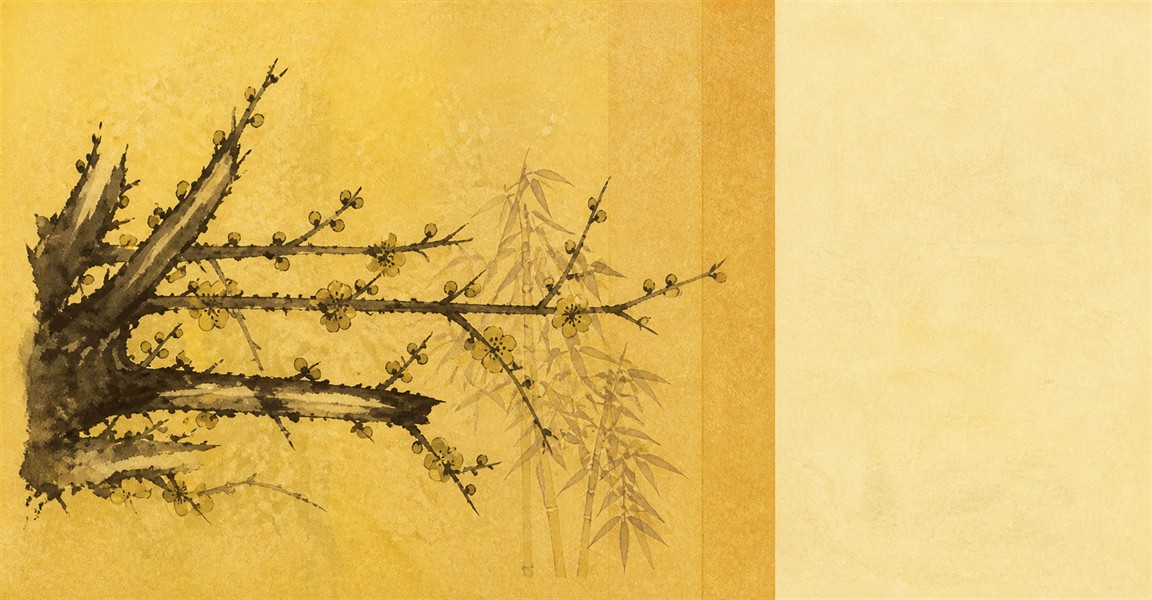 Illustration of a 50,000 KRW banknote (South Korean Won), featuring Bamboo & plum blossom.
