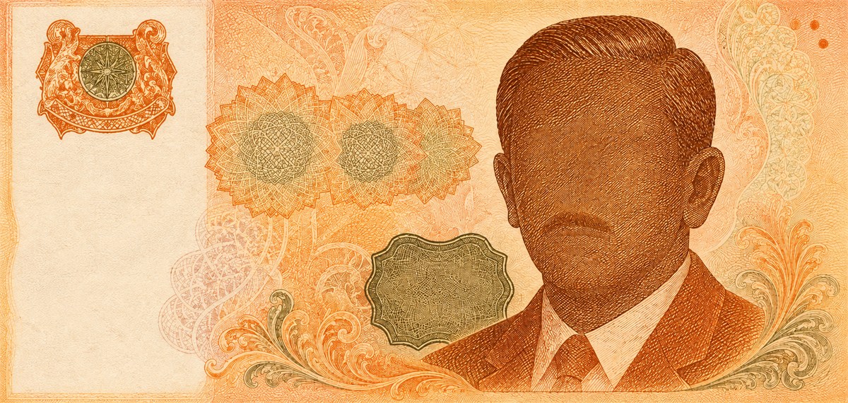 Illustration of a 100 SGD banknote (Singapore Dollar), featuring Yusof Ishak.