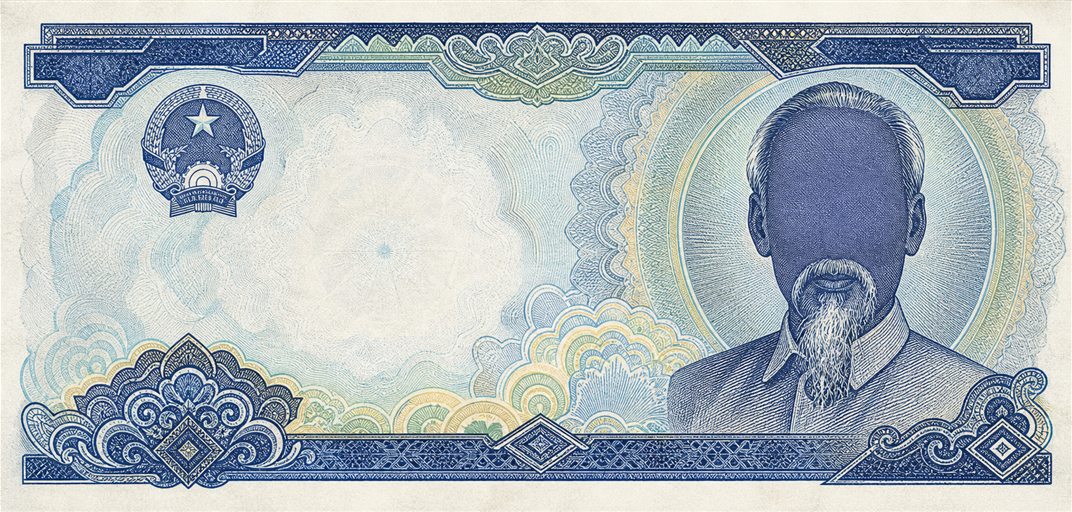 Illustration of a 5,000 VND banknote (Vietnamese Dong), featuring Hồ Chí Minh.
