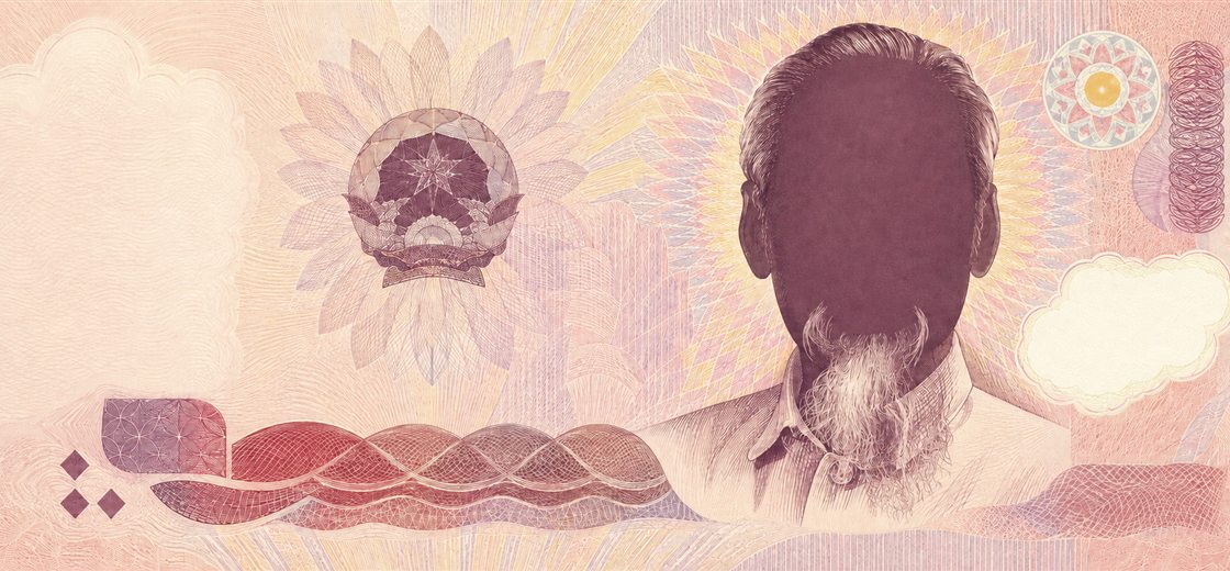 Illustration of a 50,000 VND banknote (Vietnamese Dong), featuring Hồ Chí Minh.