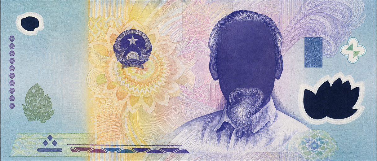 Illustration of a 500,000 VND banknote (Vietnamese Dong), featuring Hồ Chí Minh.
